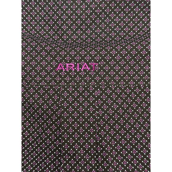 Ariat Men's Long Sleeve Purple Geo Print Western Button Up Shirt - Size L - Picture 4 of 6